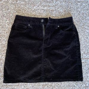 Vanilla Star Black stretchy corduroy skirt